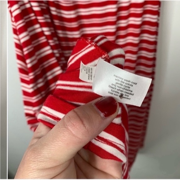 Lane Bryant Plus Size 18/20 Off Shoulder Striped Ruffle Midi Dress w/ Pockets - Picture 7 of 8